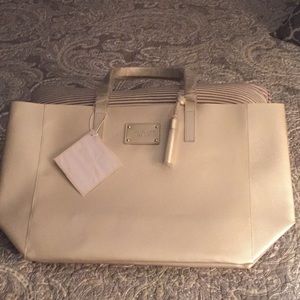 Michael Kors, gold metallic travel tote